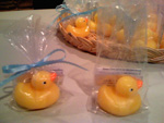 Rubber Duckie Baby Shower Favor Soaps with Seasame Street Rubber Duckie Song Lyrics