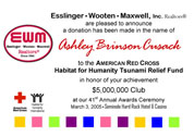2004 EWM Award certificate for Tsunami Relief Contribution