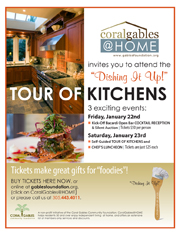 11x14 Promotional sign for CoralGables@HOME 2009 Kitchen Tour