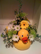 Rubber Duckie Ceramic Flower Arrangement for Baby Shower