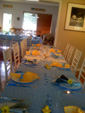 Blue and Yellow Rubber Duckie Baby Shower Table Setting